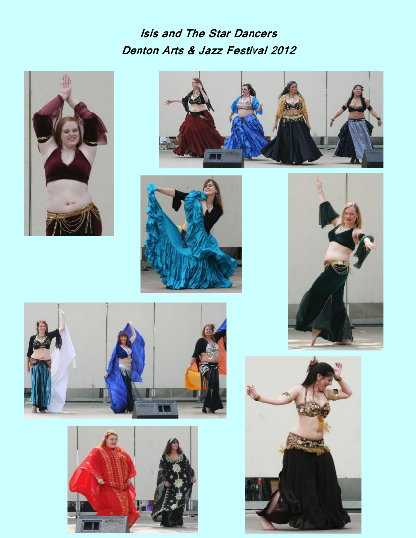 a collage of dancers performing at the 2012 Denton Arts and Jazz Festival